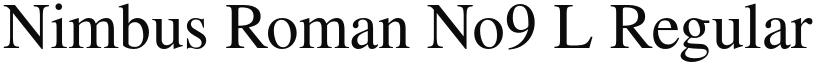 Nimbus Roman No9 L Regular font
