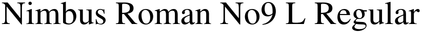 Nimbus Roman No9 L Regular font