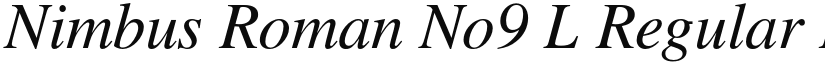 Nimbus Roman No9 L Regular Italic font