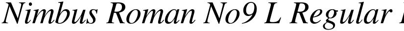 Nimbus Roman No9 L Regular Italic font