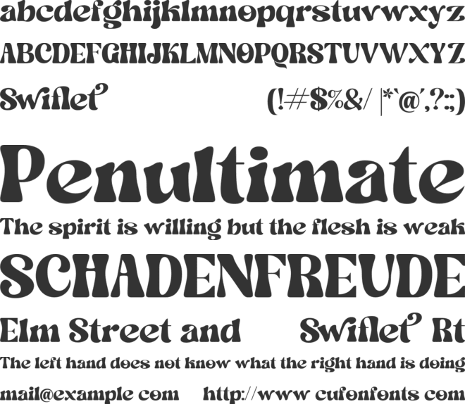 Swiflet font preview