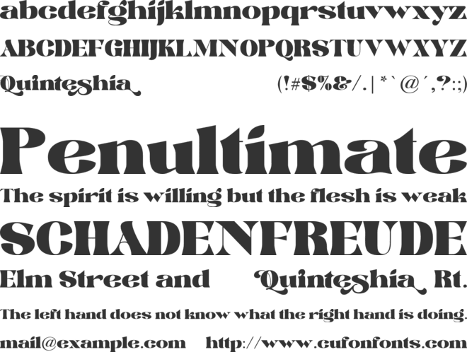 Quinteshia font preview