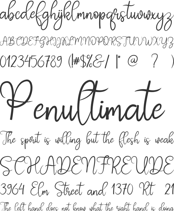 Jastyka font preview