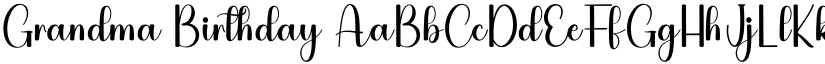 Grandma Birthday font download