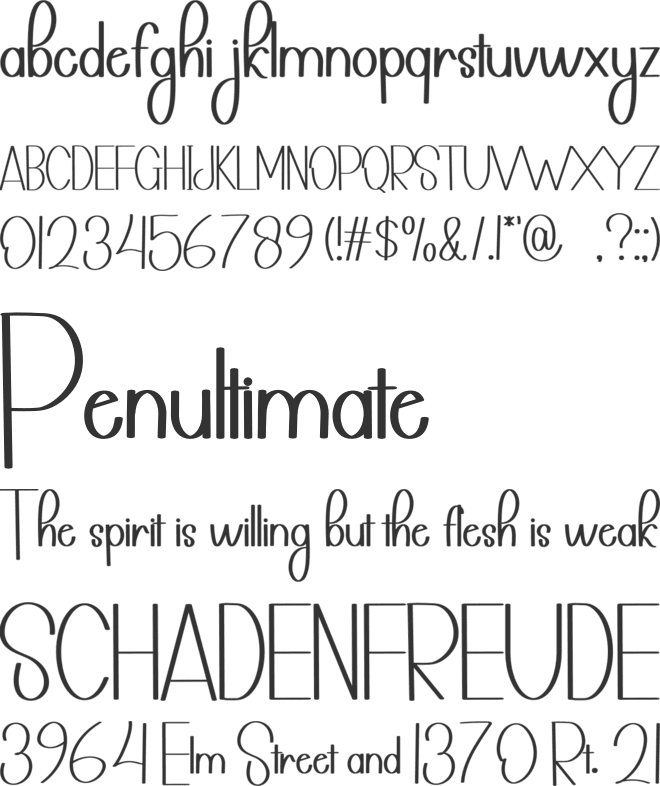 Grandma Handwritting font preview