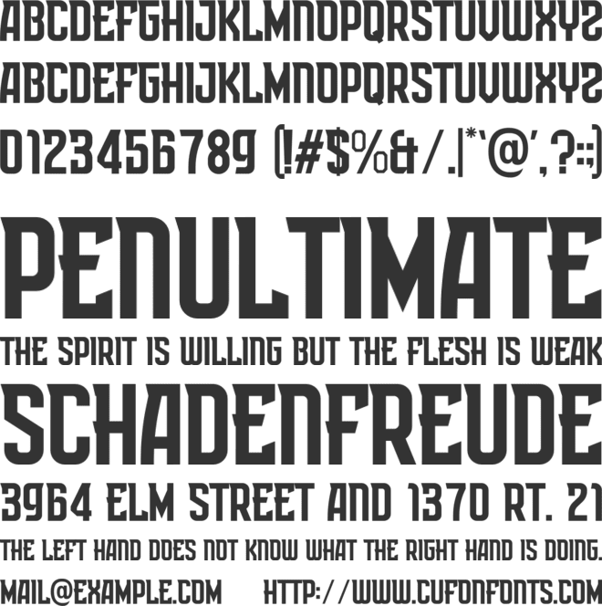 Rennes font preview