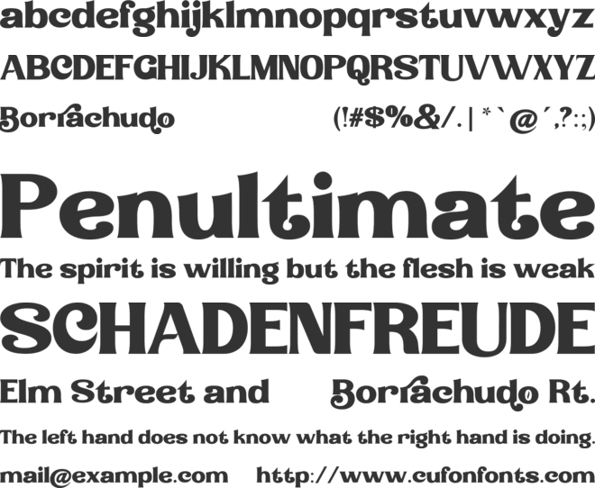 Borrachudo font preview