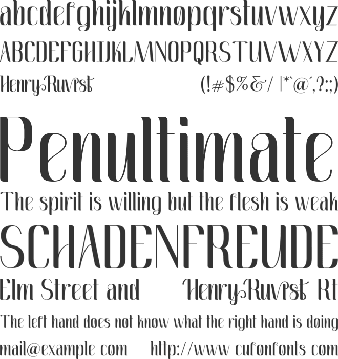 Henry Ruvist font preview