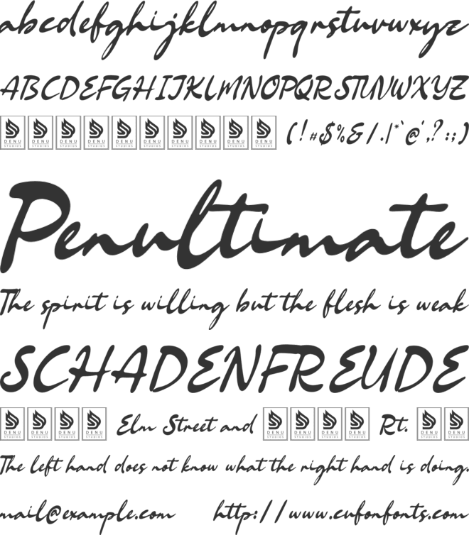 Bellford Dusktime font preview