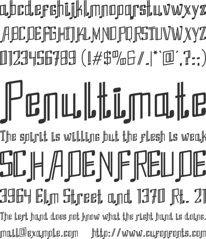 Heliotone Free font preview