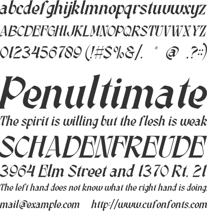 Sectra Chrome font preview