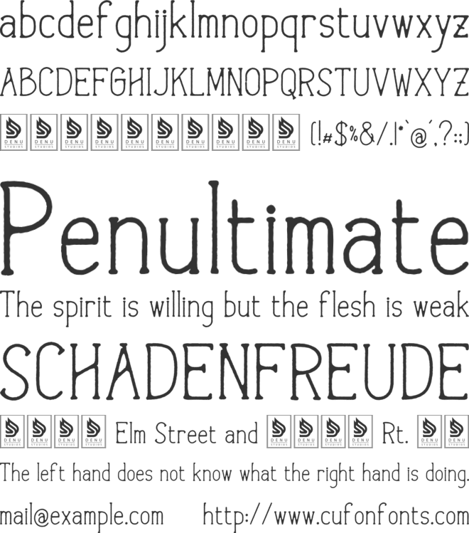 Morinor Lenteron font preview