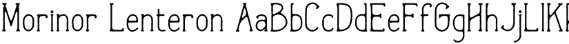 Morinor Lenteron font download