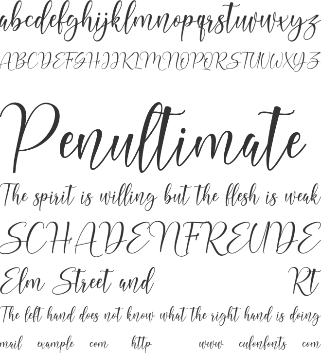 Nathalyn font preview