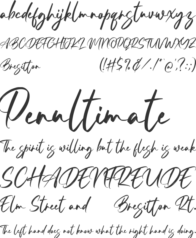 Bresitton font preview