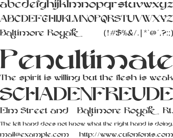 Baltimore Royale font preview
