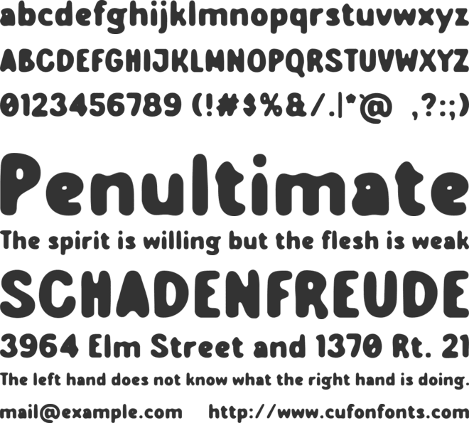 Trescho Blur font preview