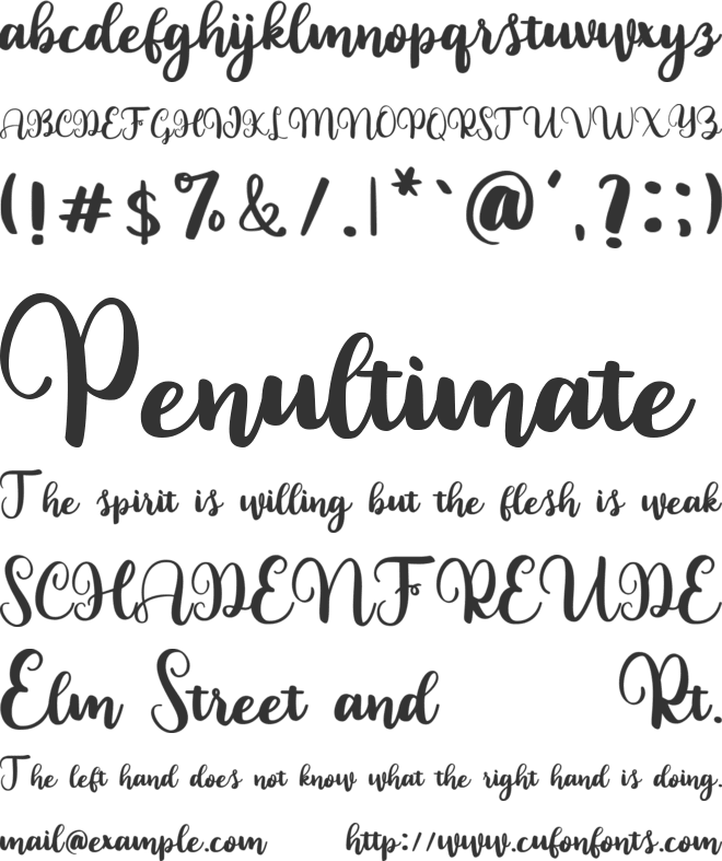 Bt Harmony font preview