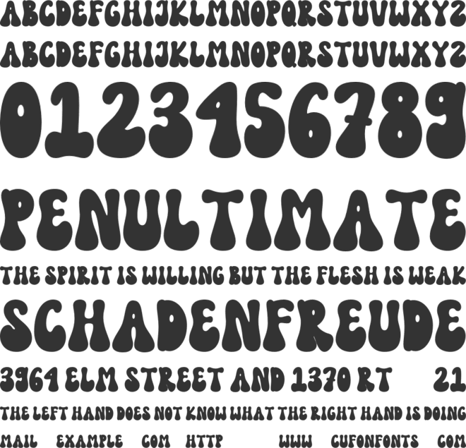 Funky Holiday font preview