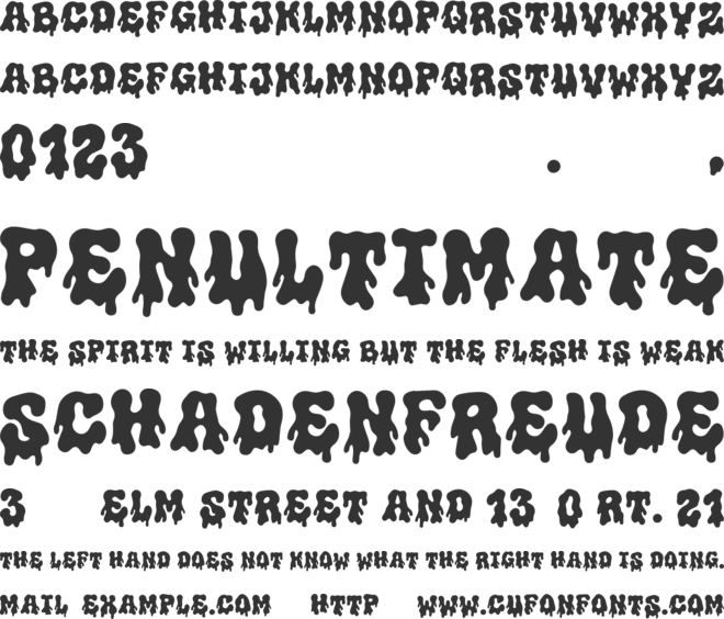 Hexed Letters font preview