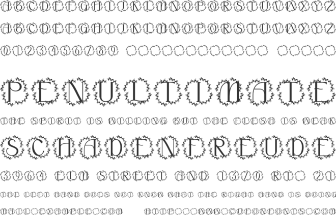 Monarchine Monogram font preview