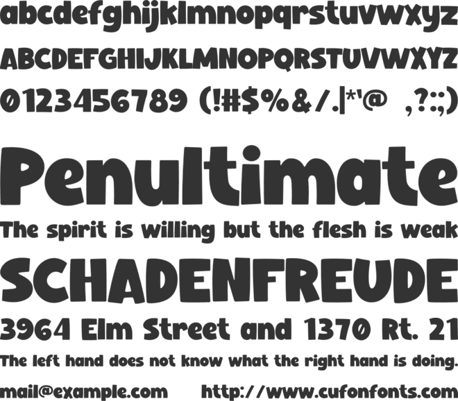 SPUNKY font preview