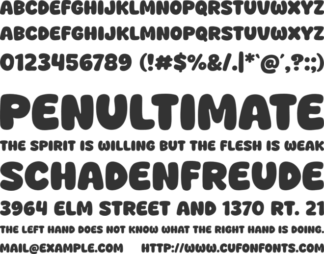 Welfresh font preview