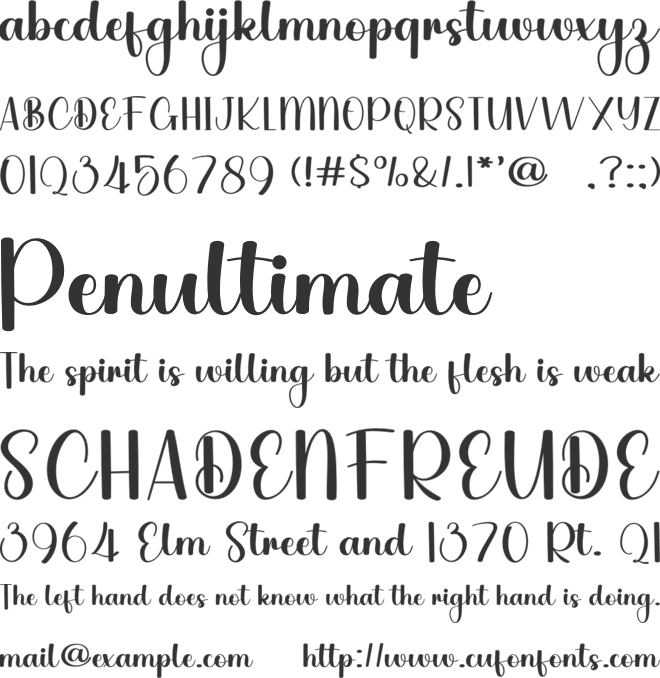 Santa Sunday font preview
