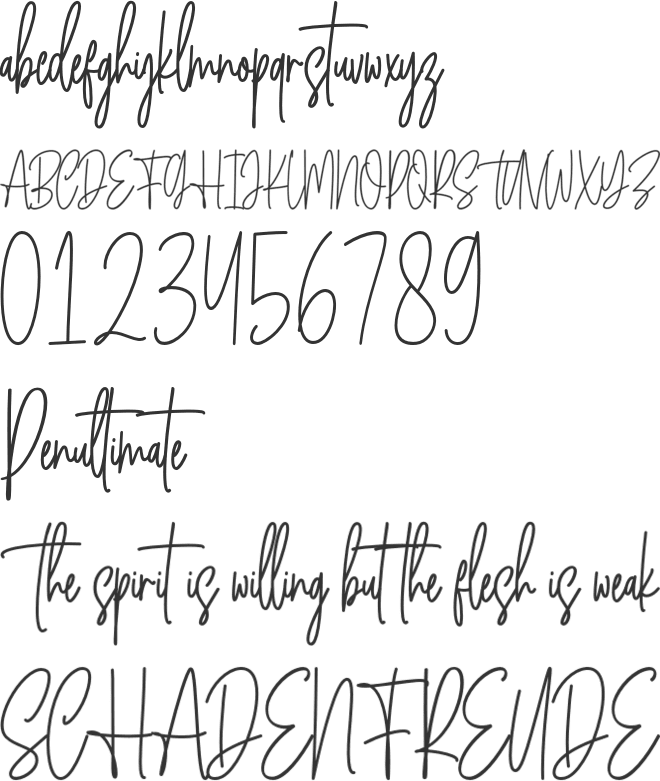 Great Sweet font preview