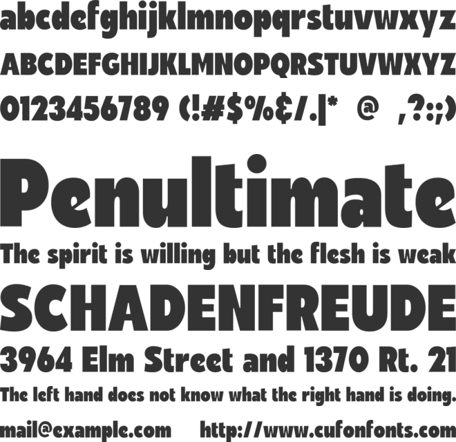 Richocet font preview