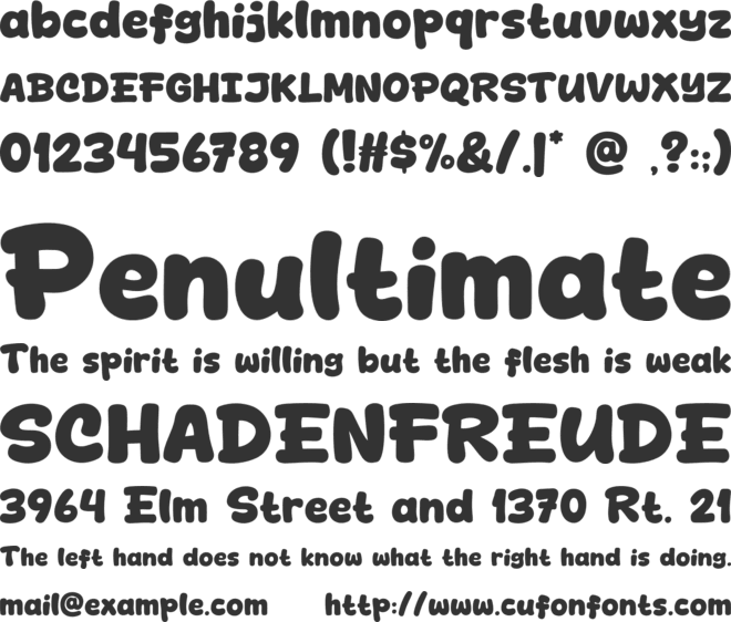 Magic Red font preview