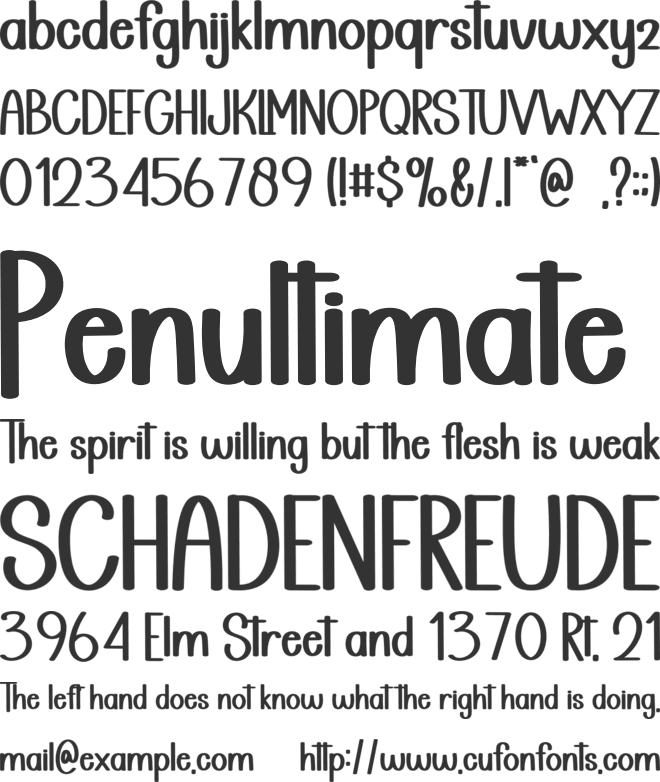 Sunday Minimalist font preview