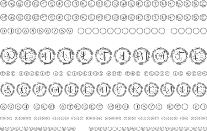 Rosaver Monogram font preview