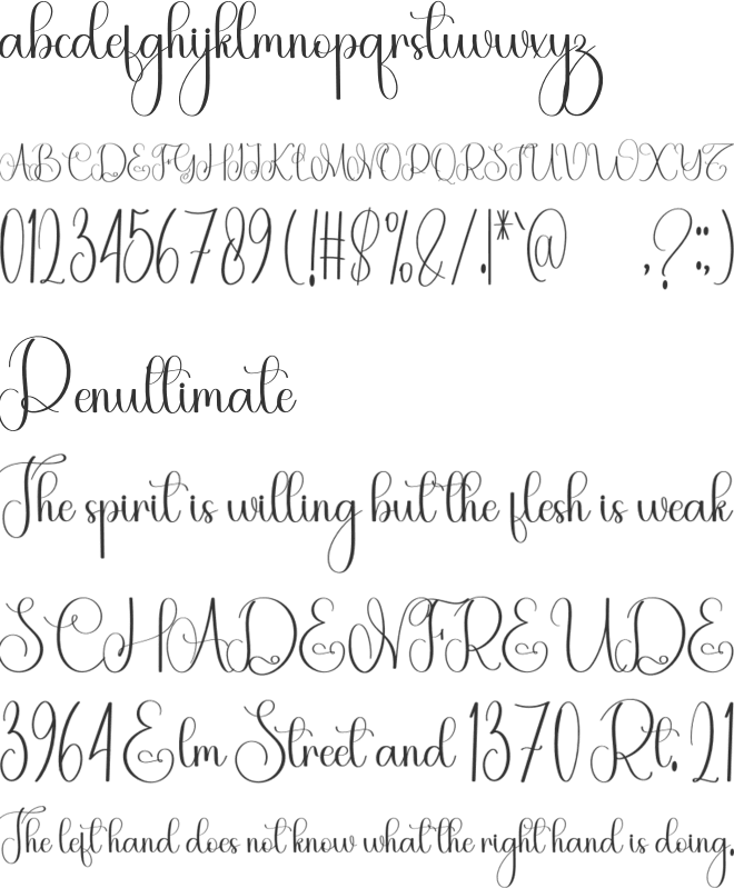Handmade Maddison font preview