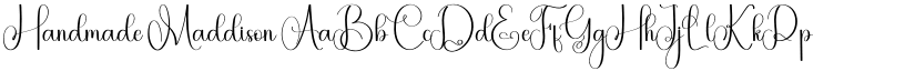 Handmade Maddison font download