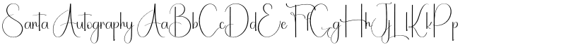 Santa Autography font
