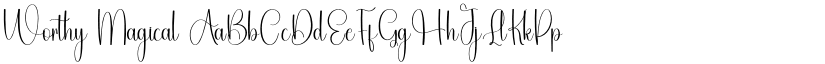 Worthy Magical font