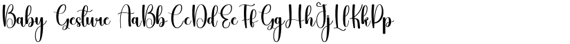 Baby Gesture font