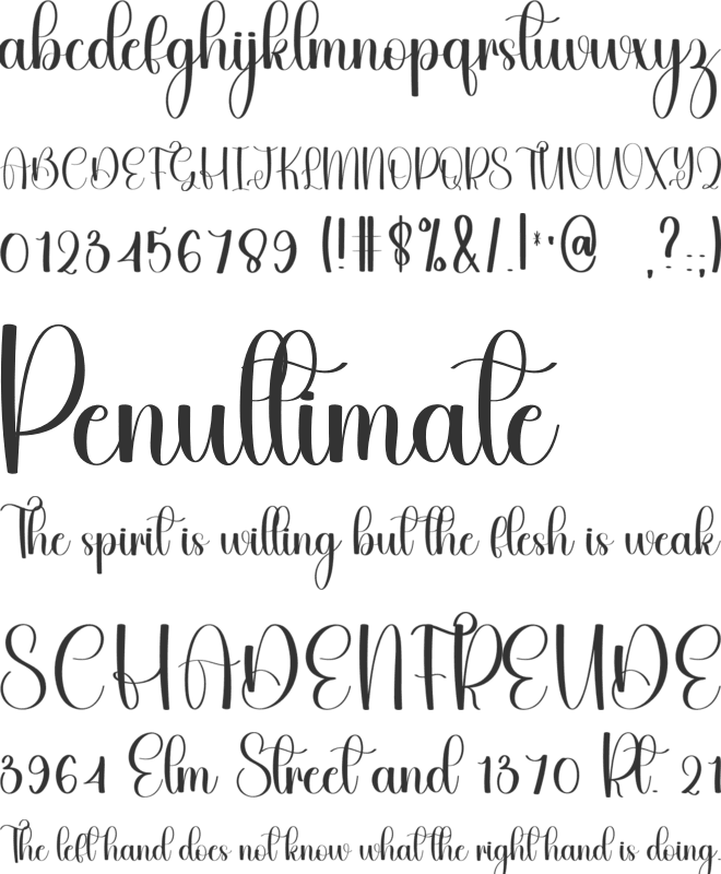 Lucky Smile font preview
