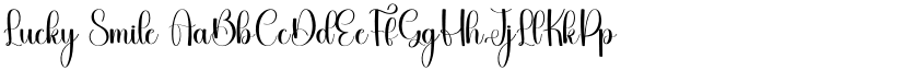 Lucky Smile font