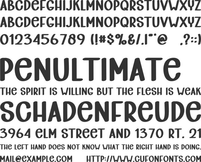 Daily Action font preview