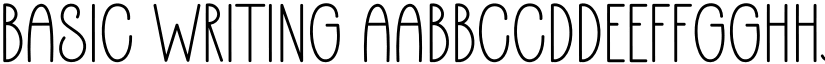 Basic Writing font download