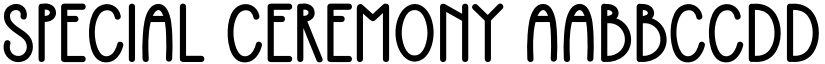 Special Ceremony font