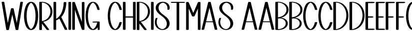 Working Christmas font