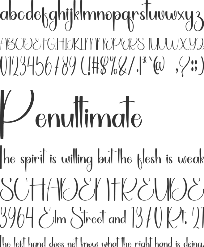 Saturday Christmas font preview