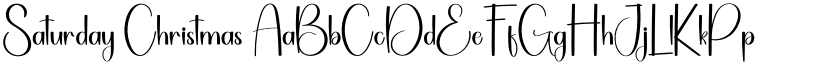 Saturday Christmas font