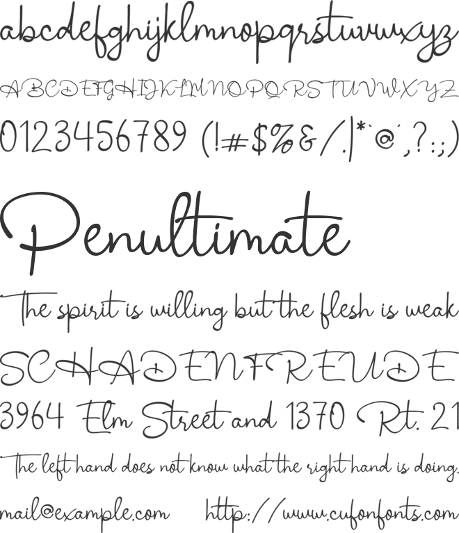 Whimsical Rose font preview