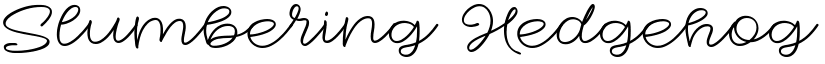 Slumbering Hedgehog font