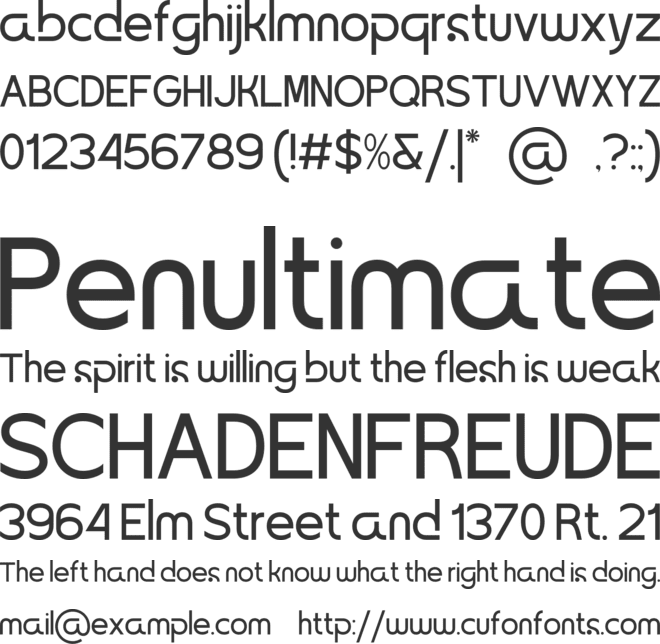Strafon font preview