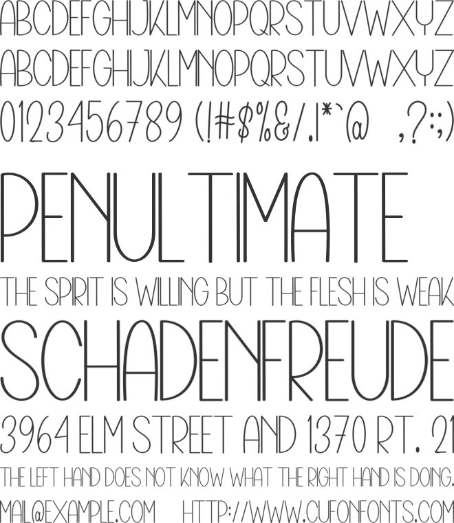 Bakery Christmas font preview